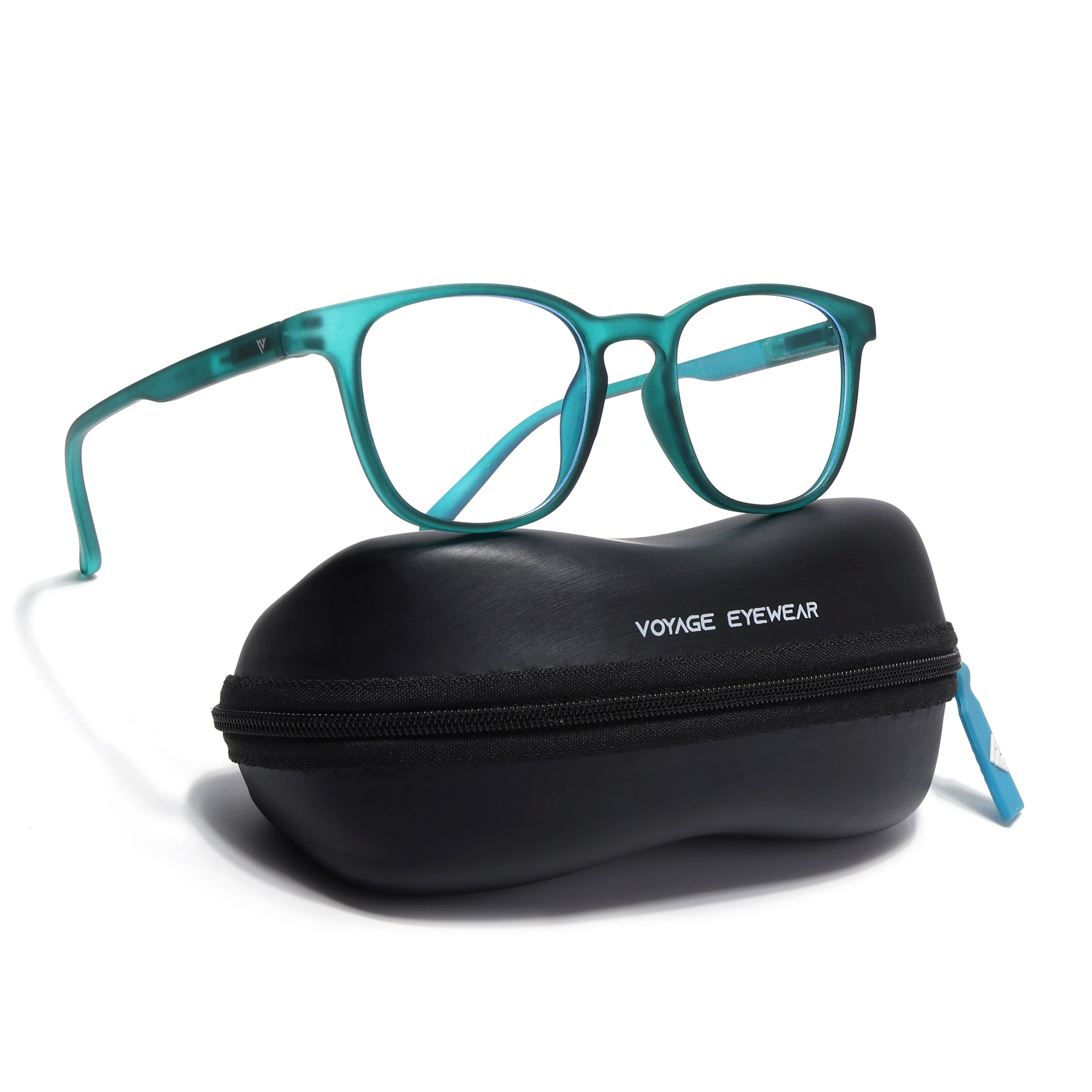 Voyage Air Green Square Eyeglasses for Men & Women (T011MG4729-C3)