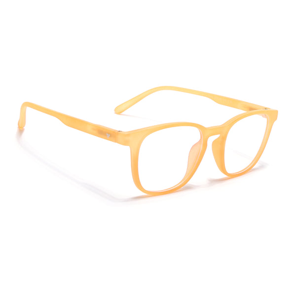 Voyage Air Orange Square Eyeglasses for Men & Women (T011MG4730-C4)