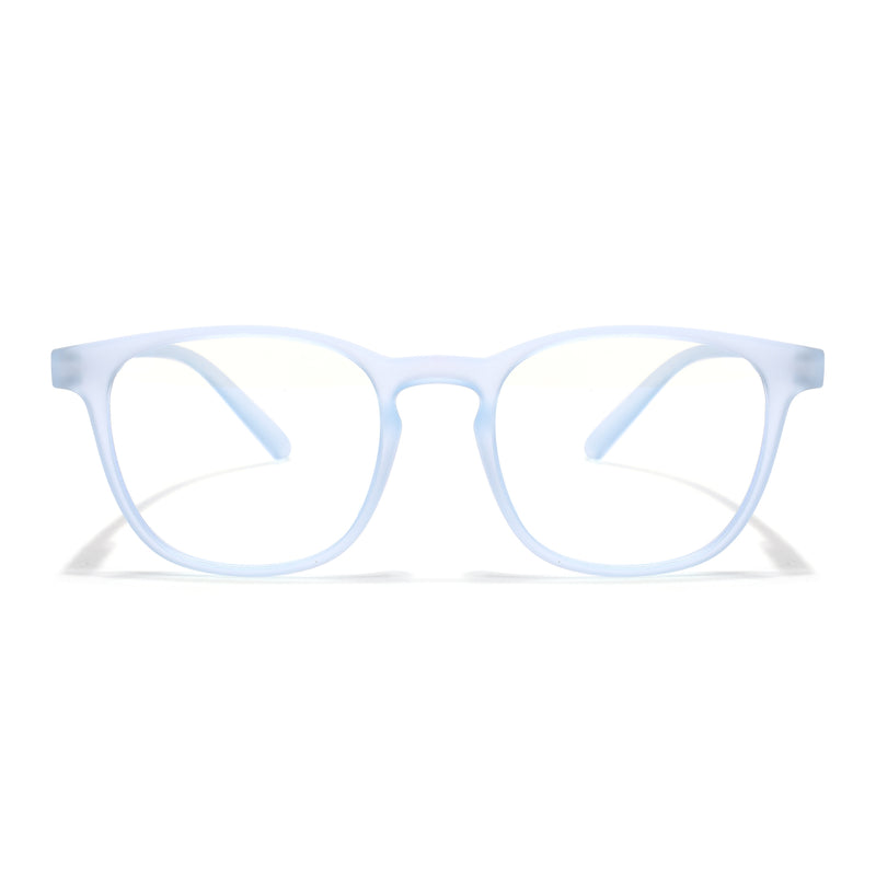 Voyage Air Sky Blue Square Eyeglasses for Men & Women (T011MG4733-C7)
