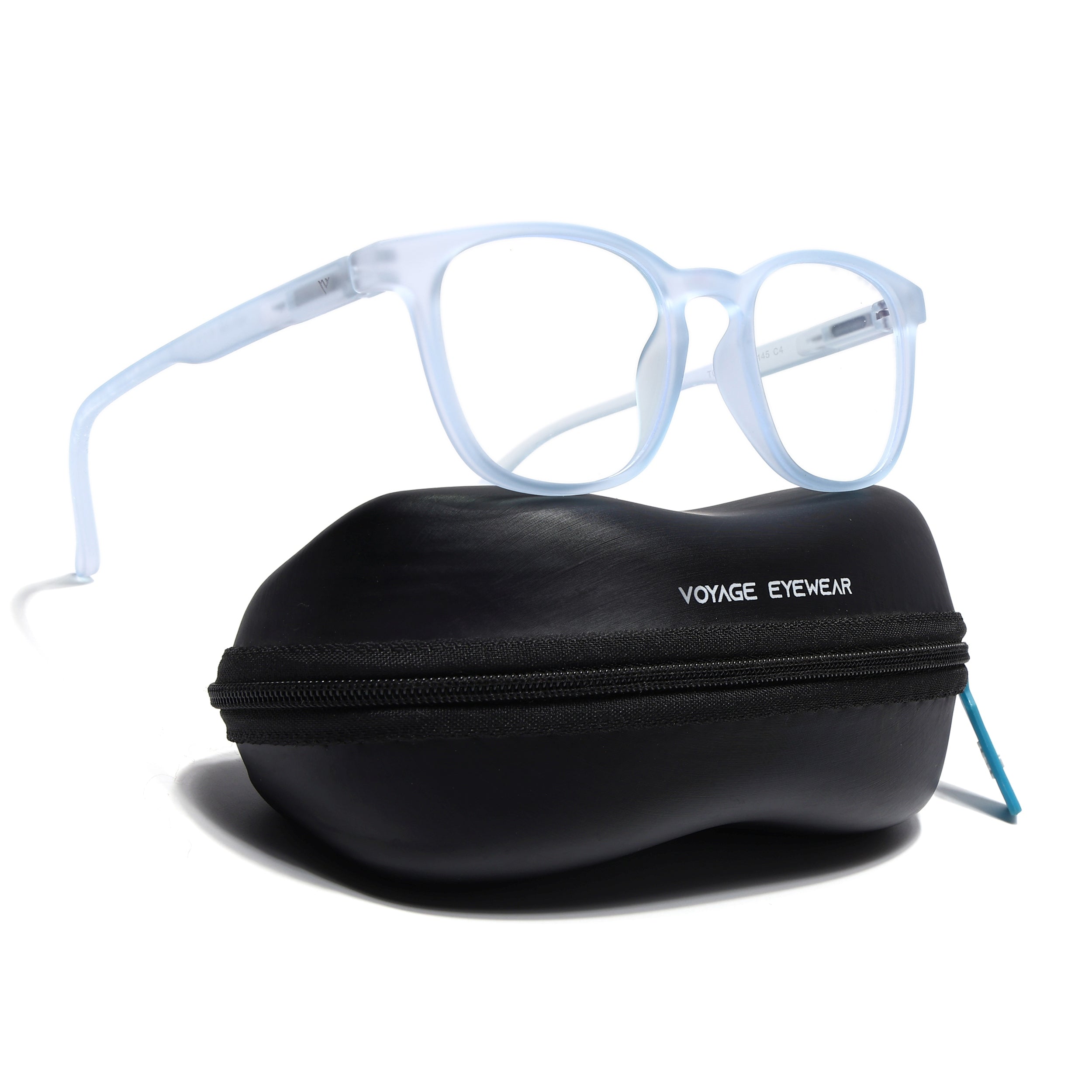 Voyage Air Sky Blue Square Eyeglasses for Men & Women (T011MG4733-C7)