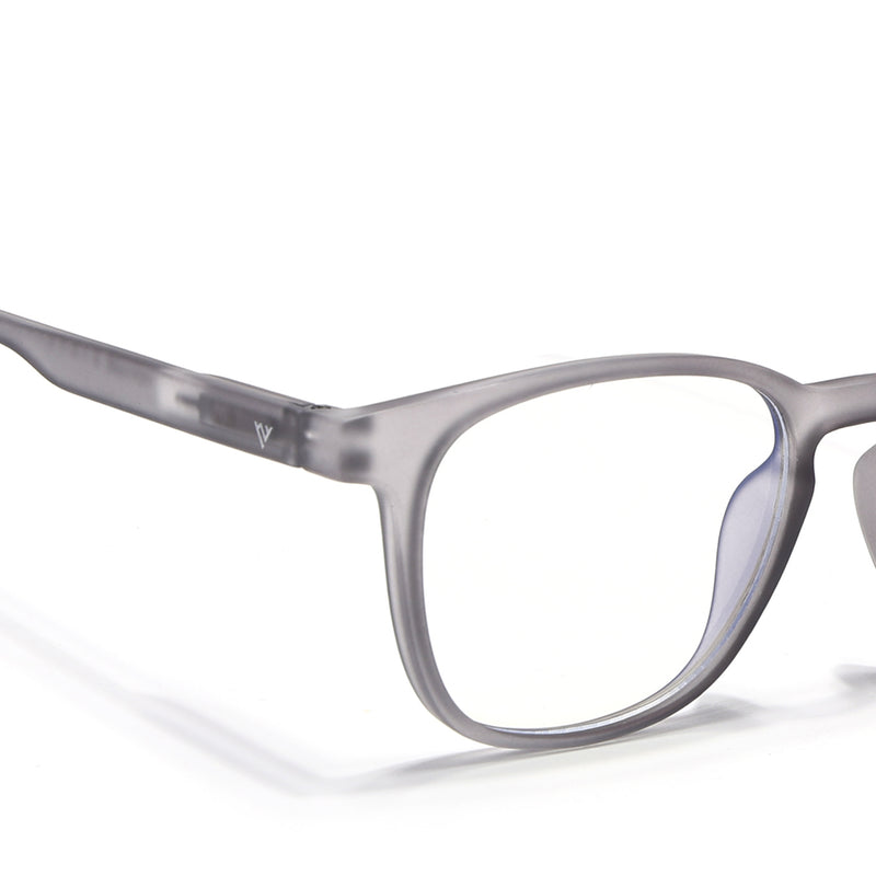 Voyage Air Grey Square Eyeglasses for Men & Women (T011MG4734-C8)