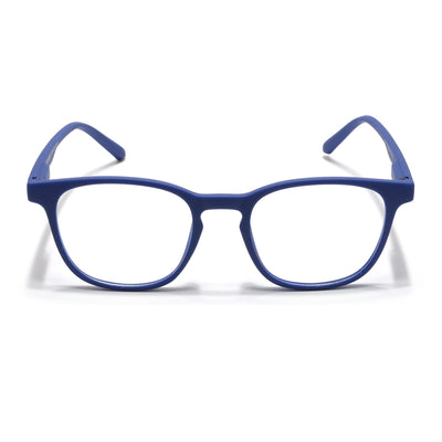 Voyage Air Royal Blue Square Eyeglasses for Men & Women (T011MG4735-C9)