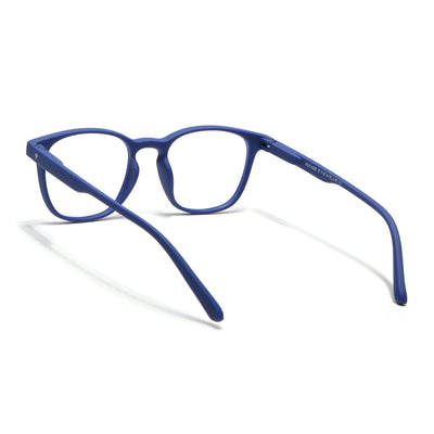 Voyage Air Royal Blue Square Eyeglasses for Men & Women (T011MG4735-C9)