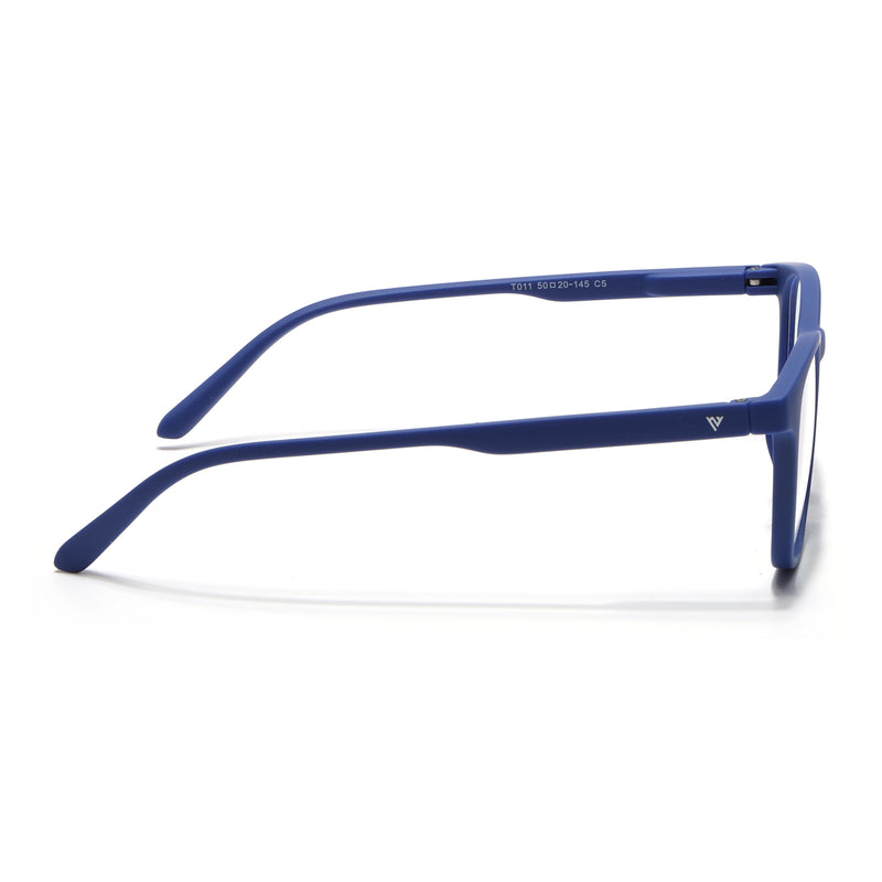 Voyage Air Royal Blue Square Eyeglasses for Men & Women (T011MG4735-C9)