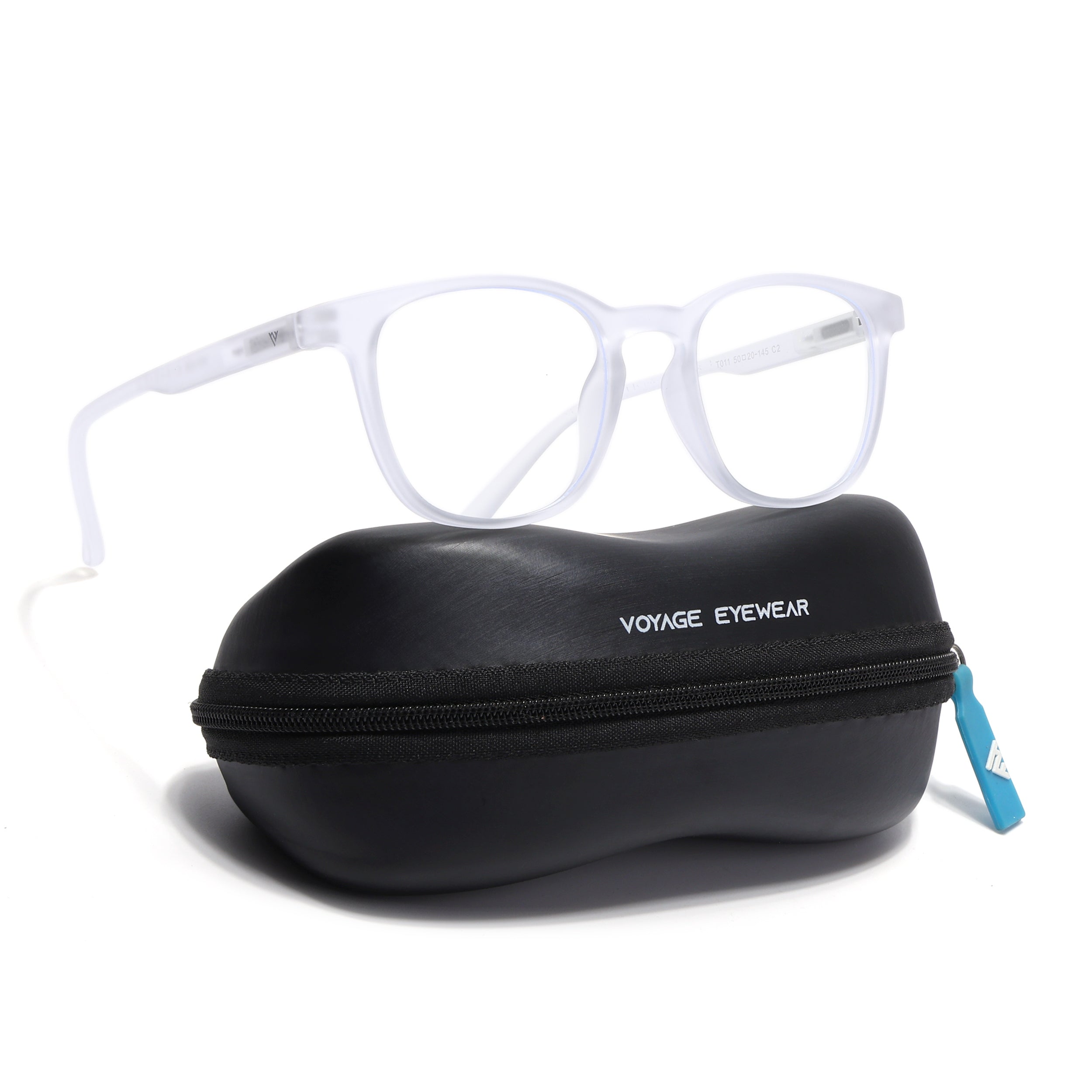 Voyage Air Clear Square Eyeglasses for Men & Women (T011MG4737-C10)