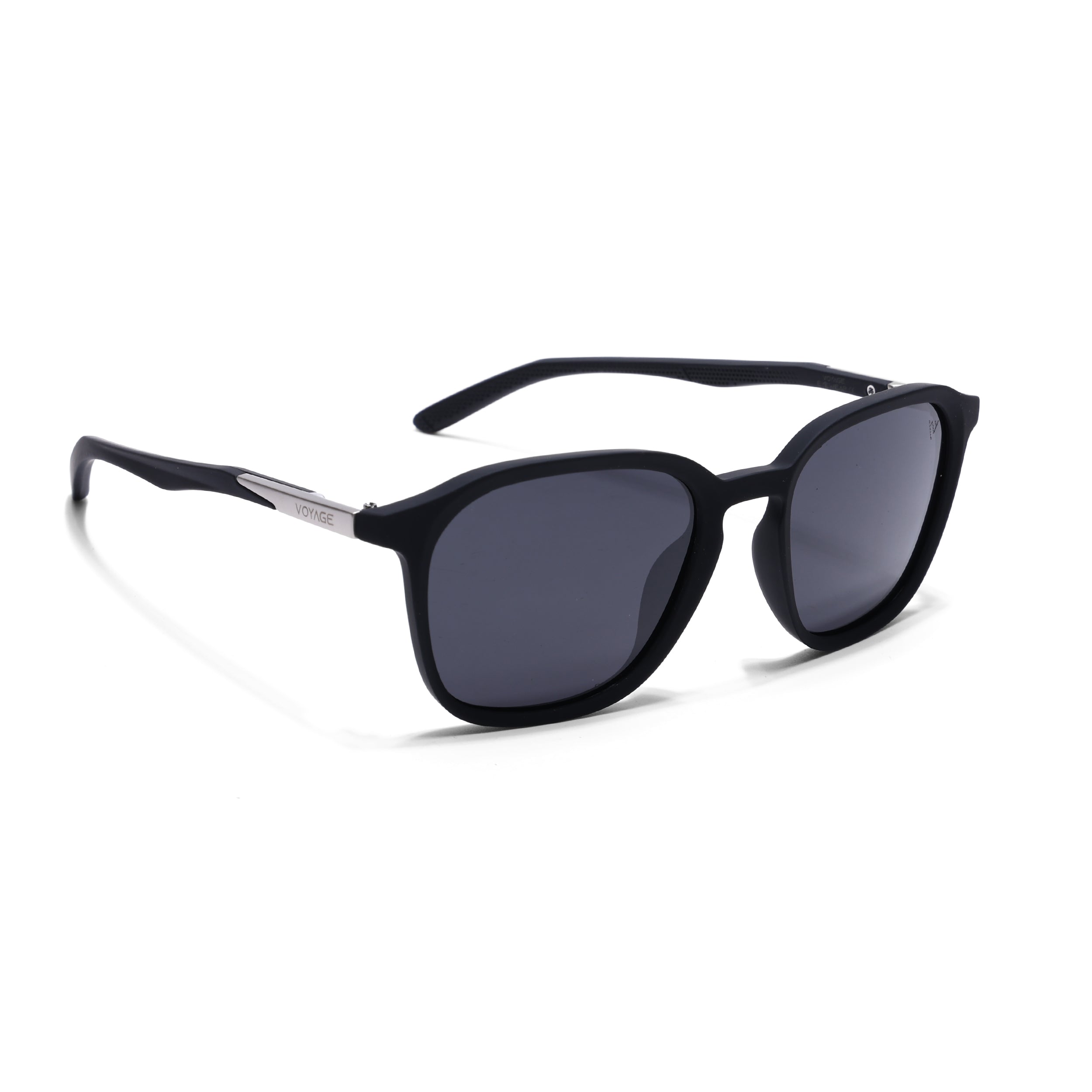Square Polarized Sunglasses | Black Lens | Black Frame - PMG6789