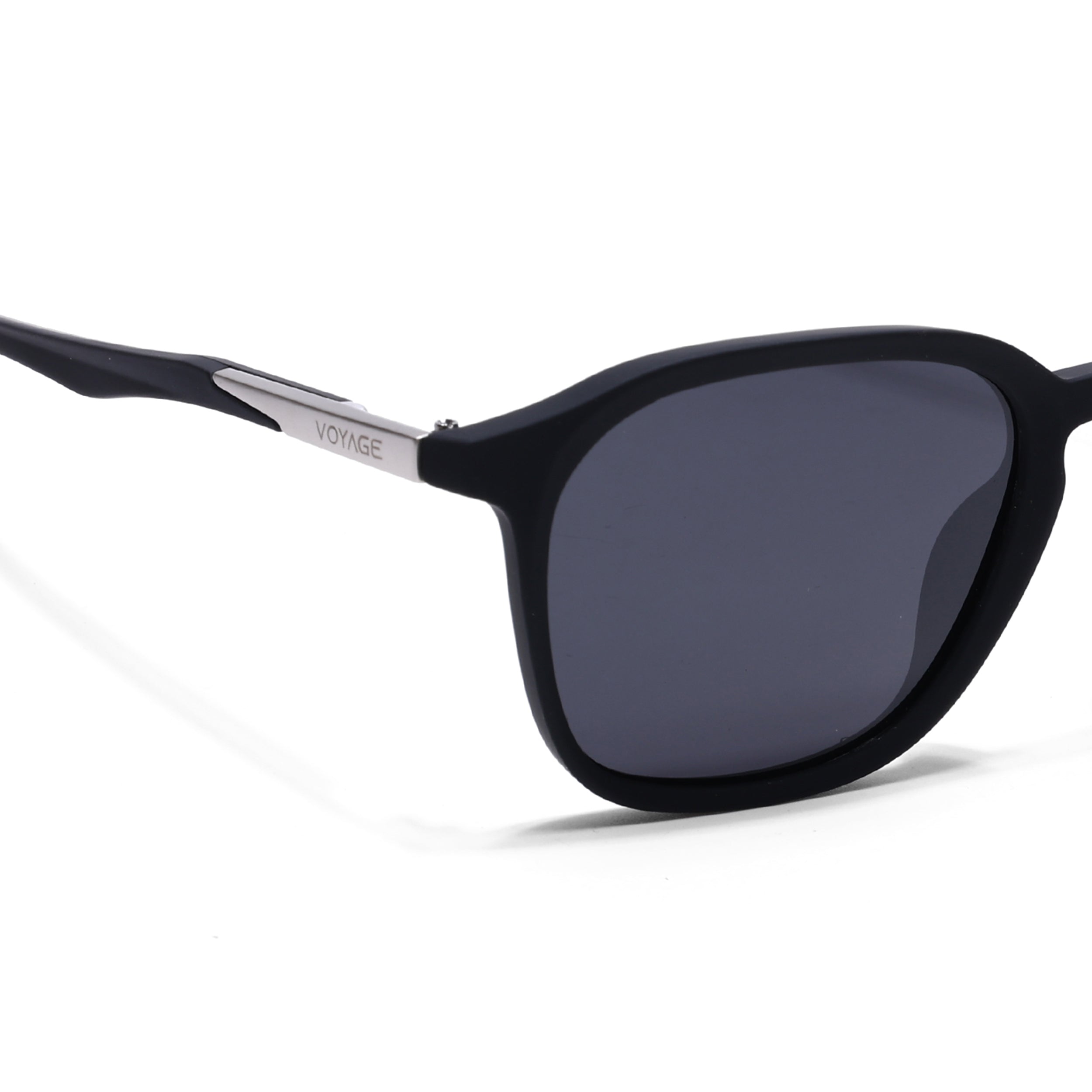 Square Polarized Sunglasses | Black Lens | Black Frame - PMG6789