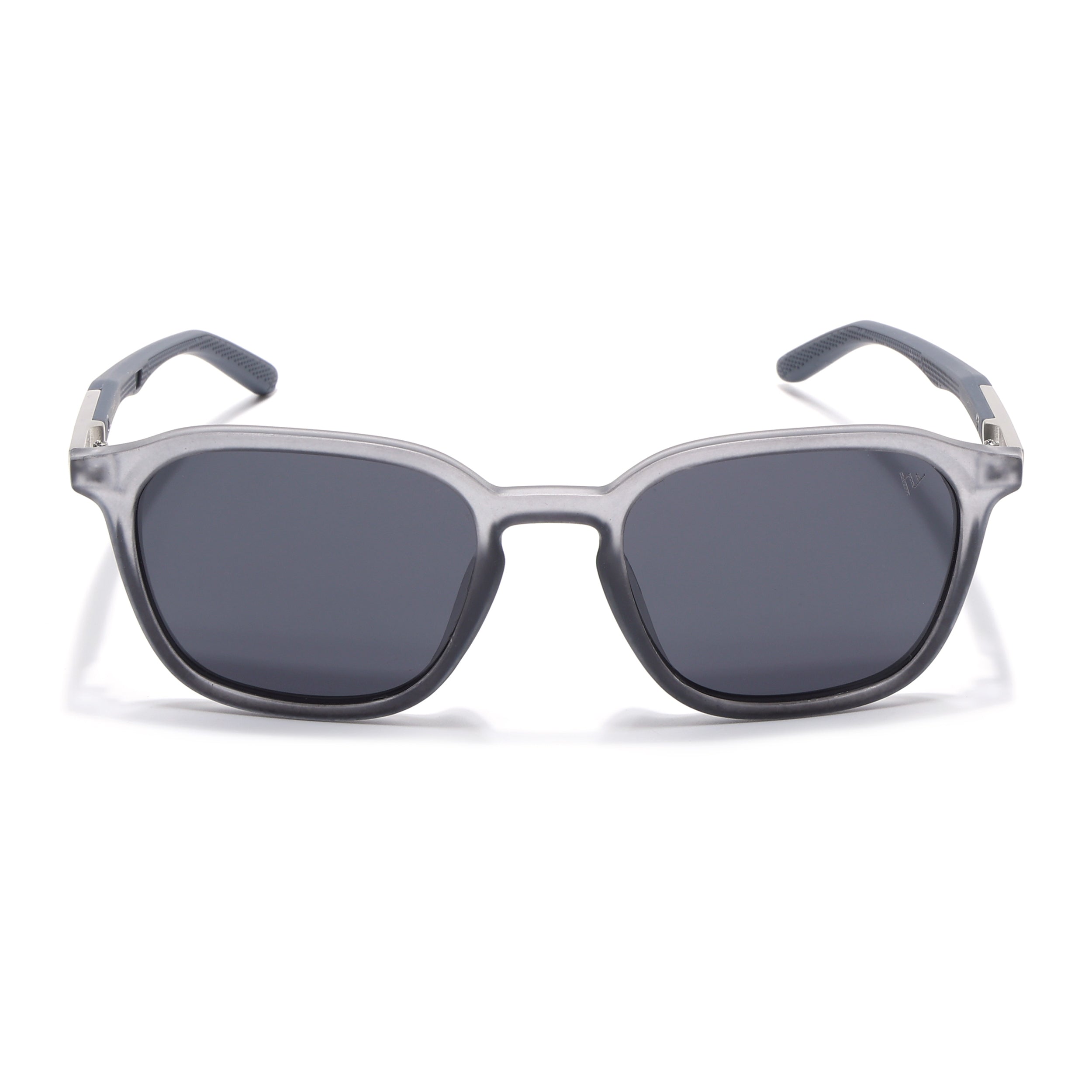 Square Polarized Sunglasses | Black Lens | Grey Frame - PMG6791