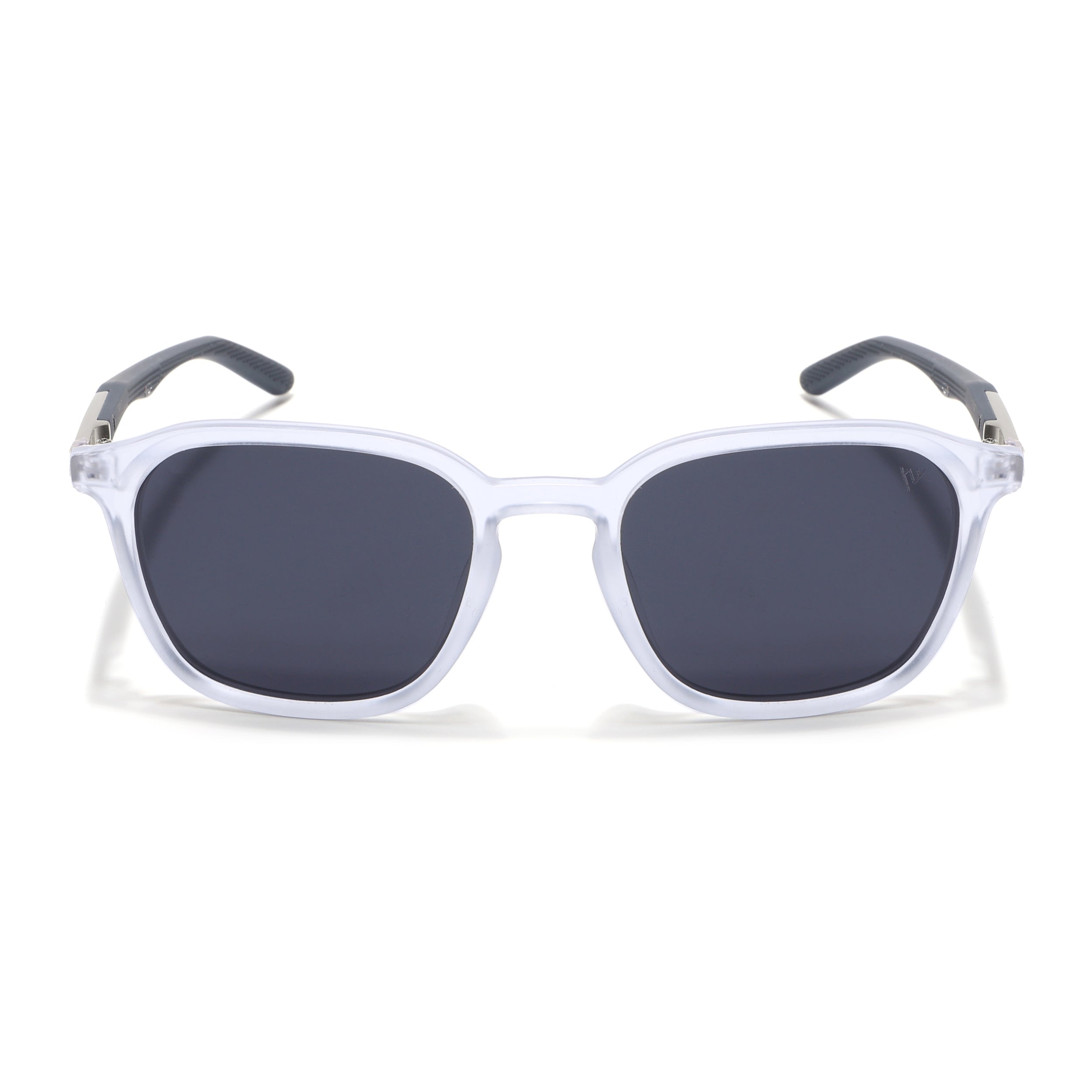 Square Polarized Sunglasses | Black Lens | Transparent Frame - PMG6793