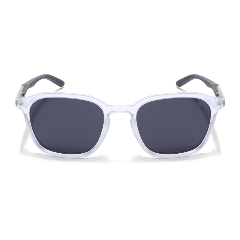 Square Polarized Sunglasses | Black Lens | Transparent Frame - PMG6793