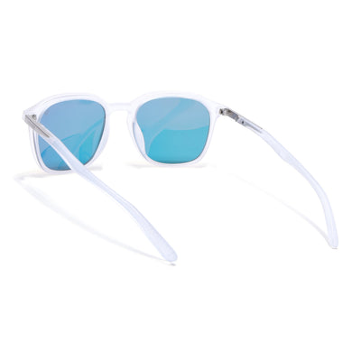 Square Polarized Sunglasses | Orange Lens | Transparent Frame - PMG6794