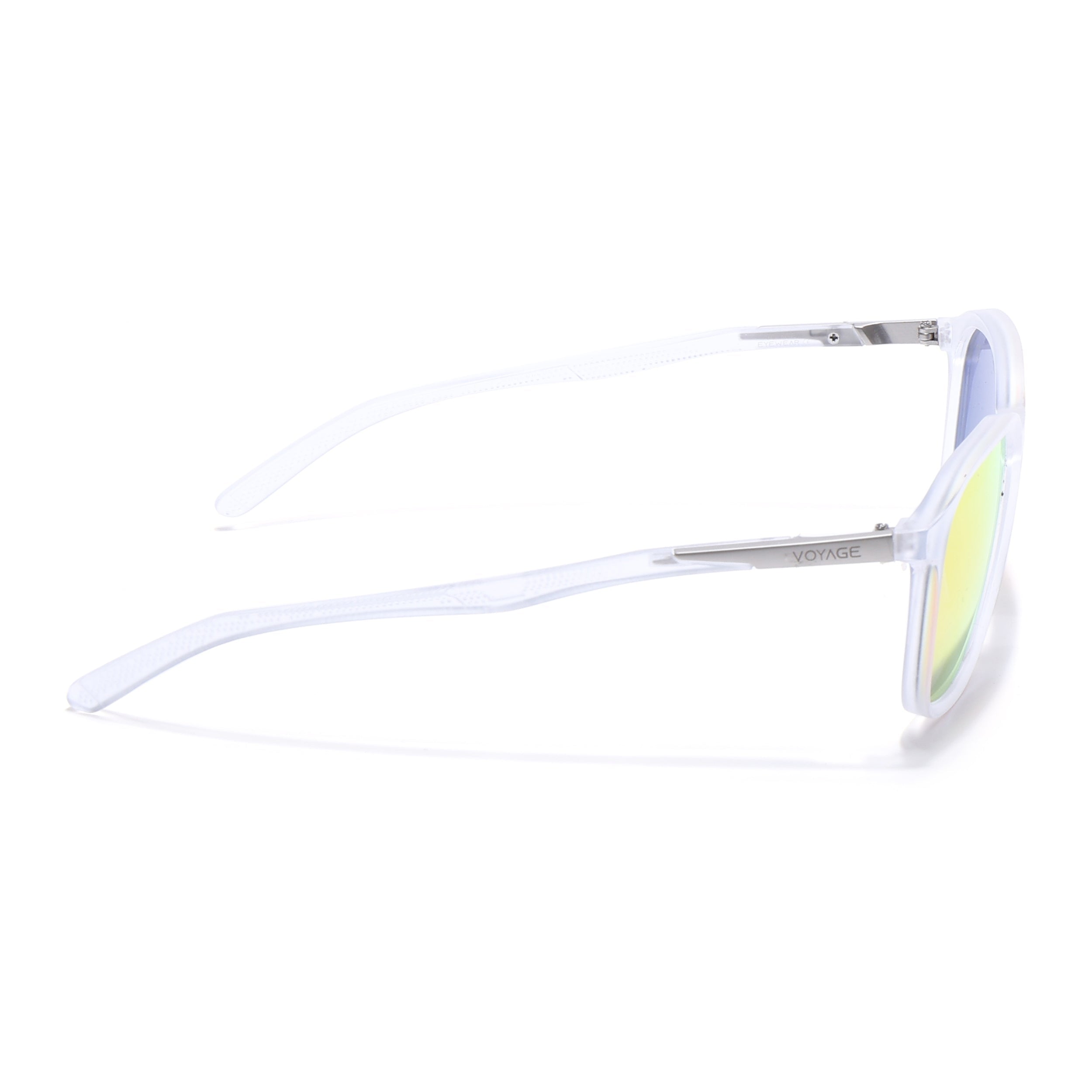 Square Polarized Sunglasses | Orange Lens | Transparent Frame - PMG6794