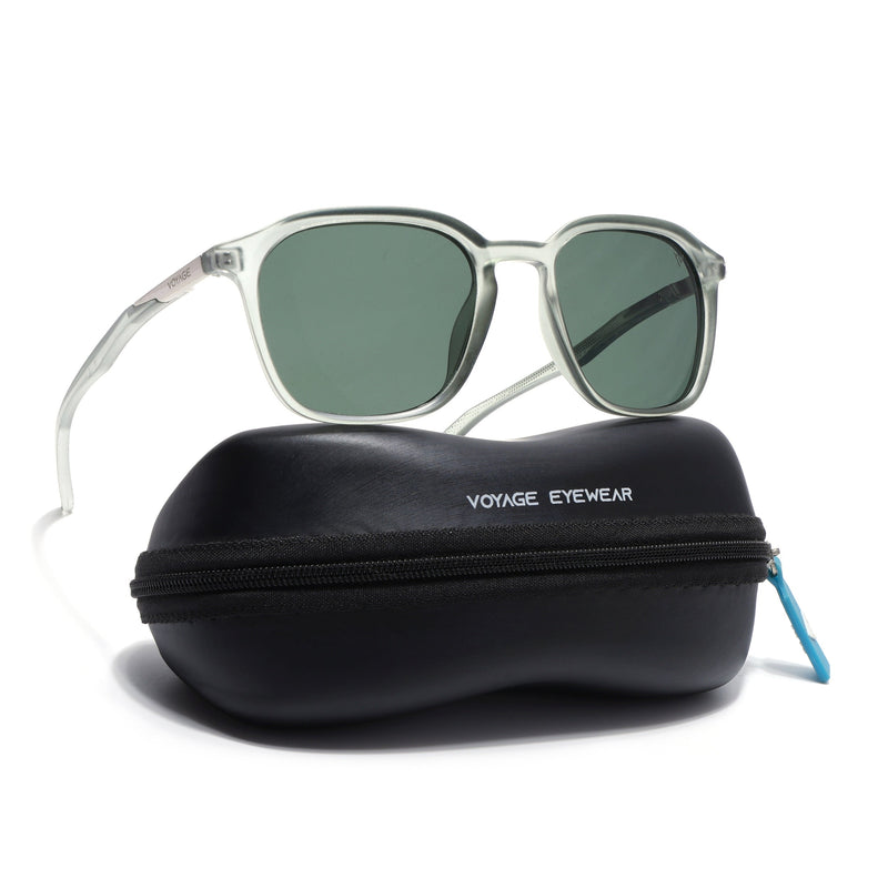 Square Polarized Sunglasses | Olive Lens | Olive Frame - PMG6796