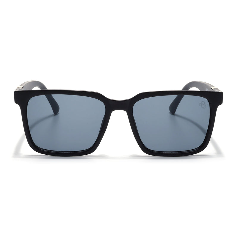 Eyejack Black Square Sunglasses for Men & Women (TB152CL1074)