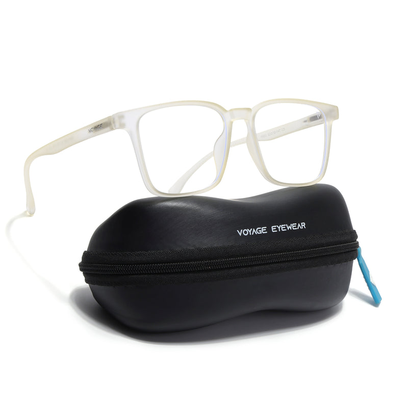 Voyage Air Yellow Square Eyeglasses for Men & Women (TR01MG4527-C2)