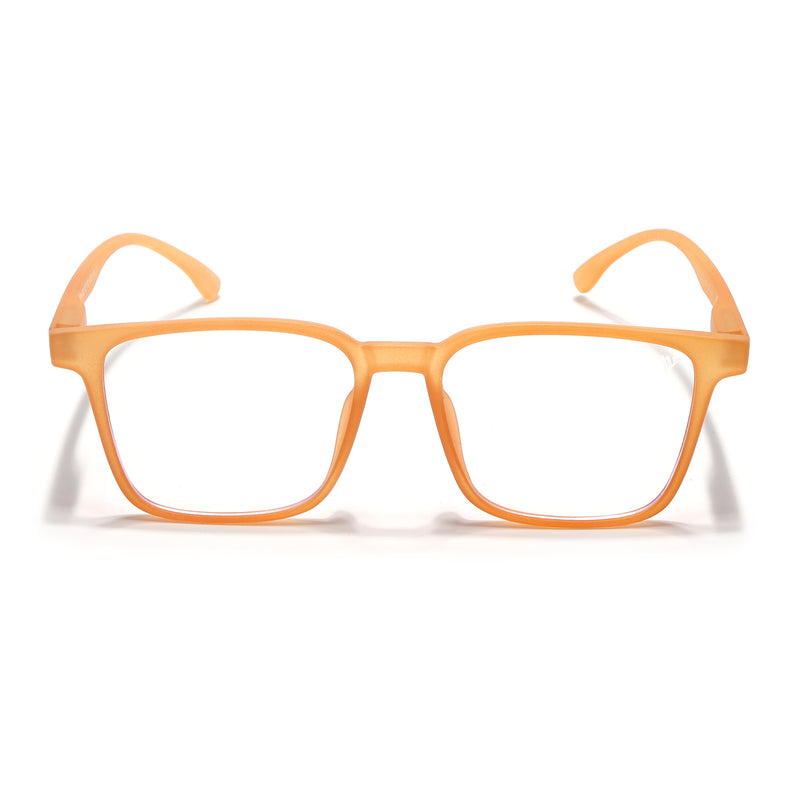 Voyage Air Orange Square Eyeglasses for Men & Women (TR01MG4529-C4)