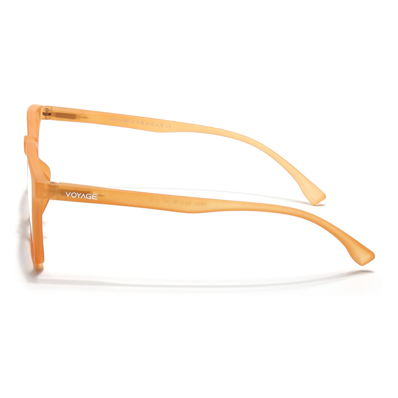 Voyage Air Orange Square Eyeglasses for Men & Women (TR01MG4529-C4)