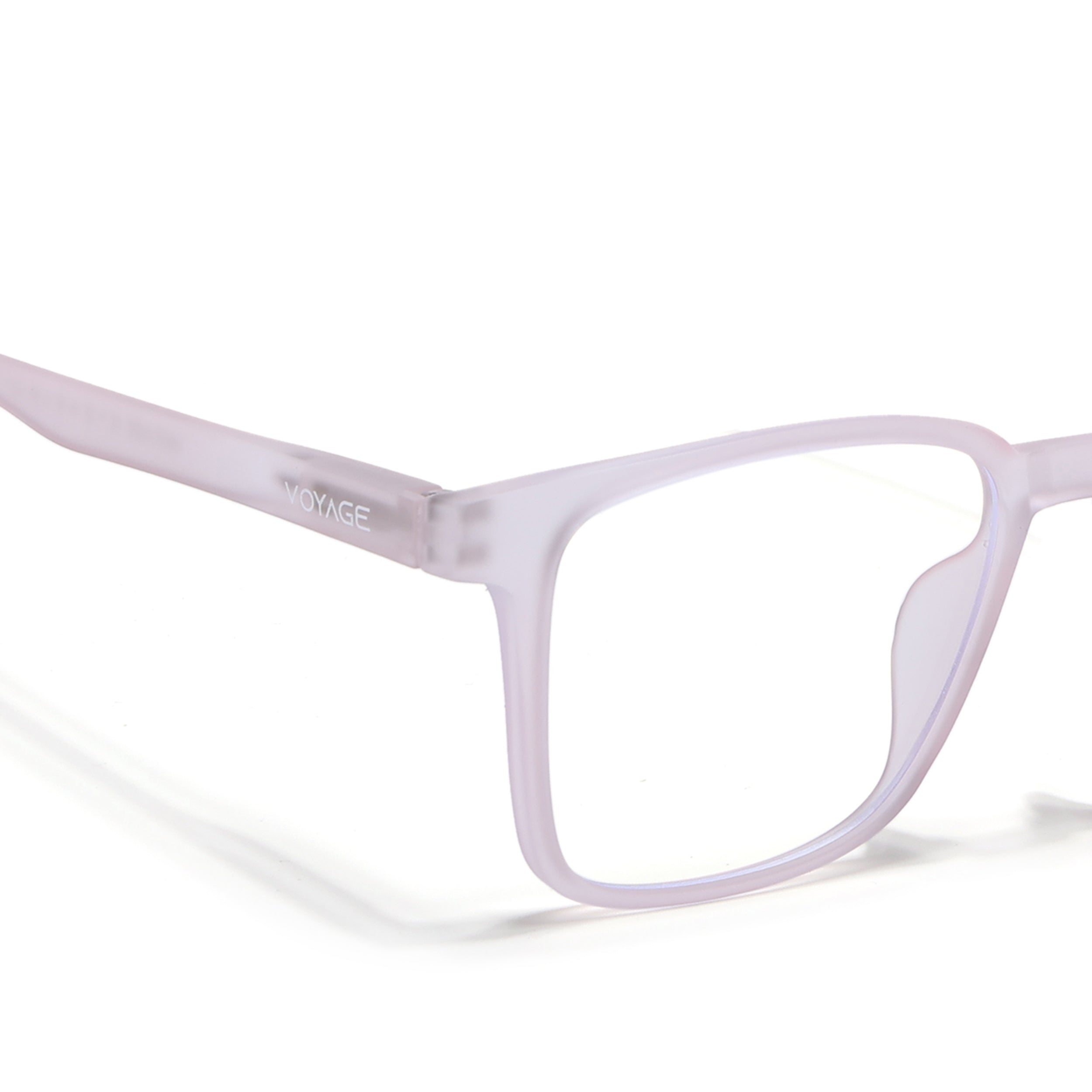 Voyage Air Pink Square Eyeglasses for Men & Women (TR01MG4530-C5)