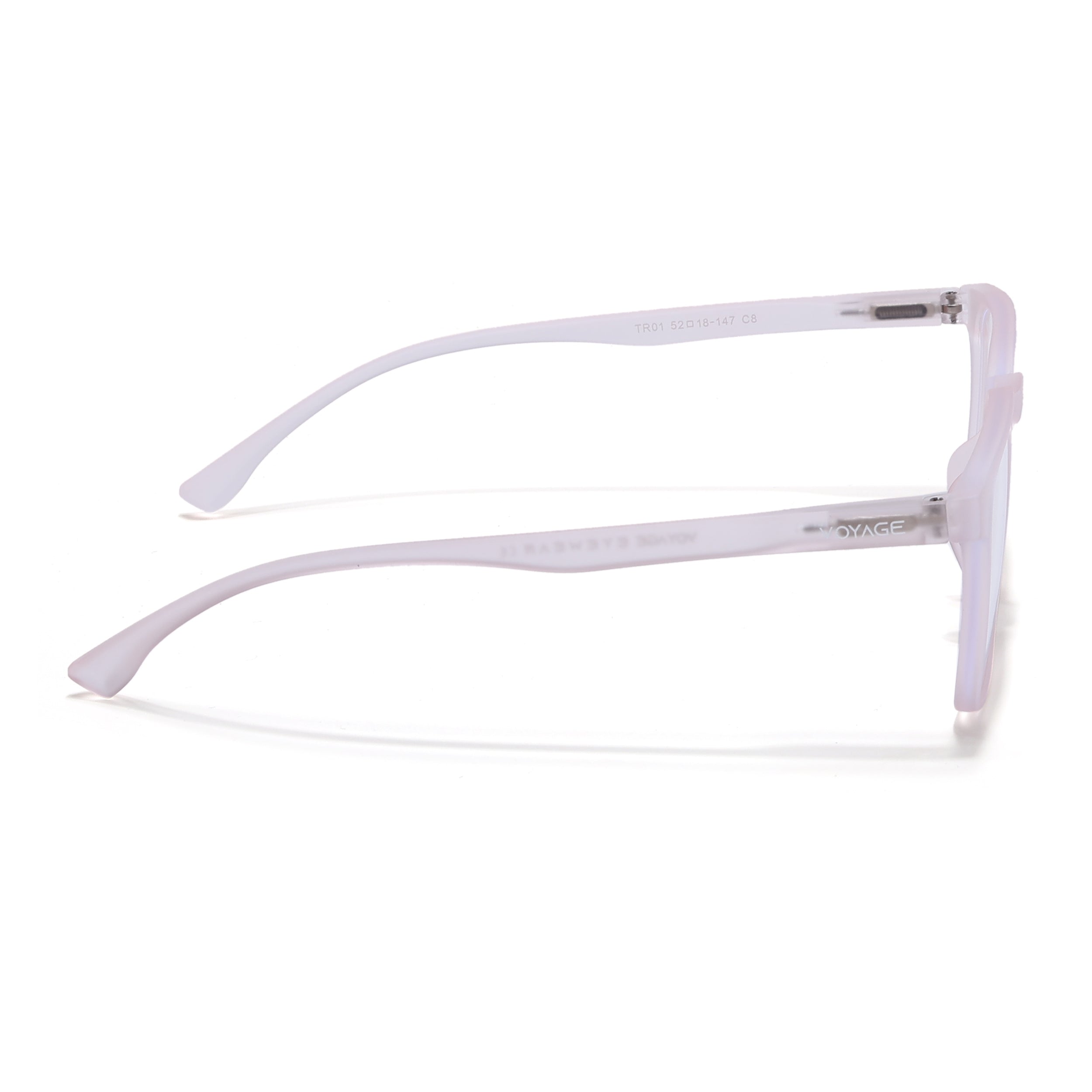 Voyage Air Pink Square Eyeglasses for Men & Women (TR01MG4530-C5)