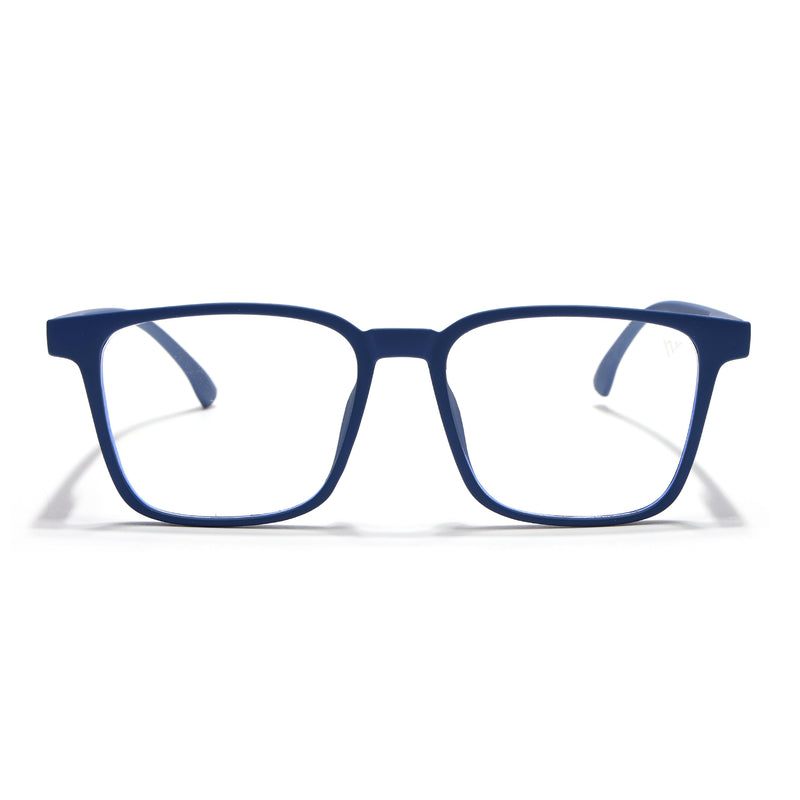 Voyage Air Royal Blue Square Eyeglasses for Men & Women (TR01MG4534-C9)