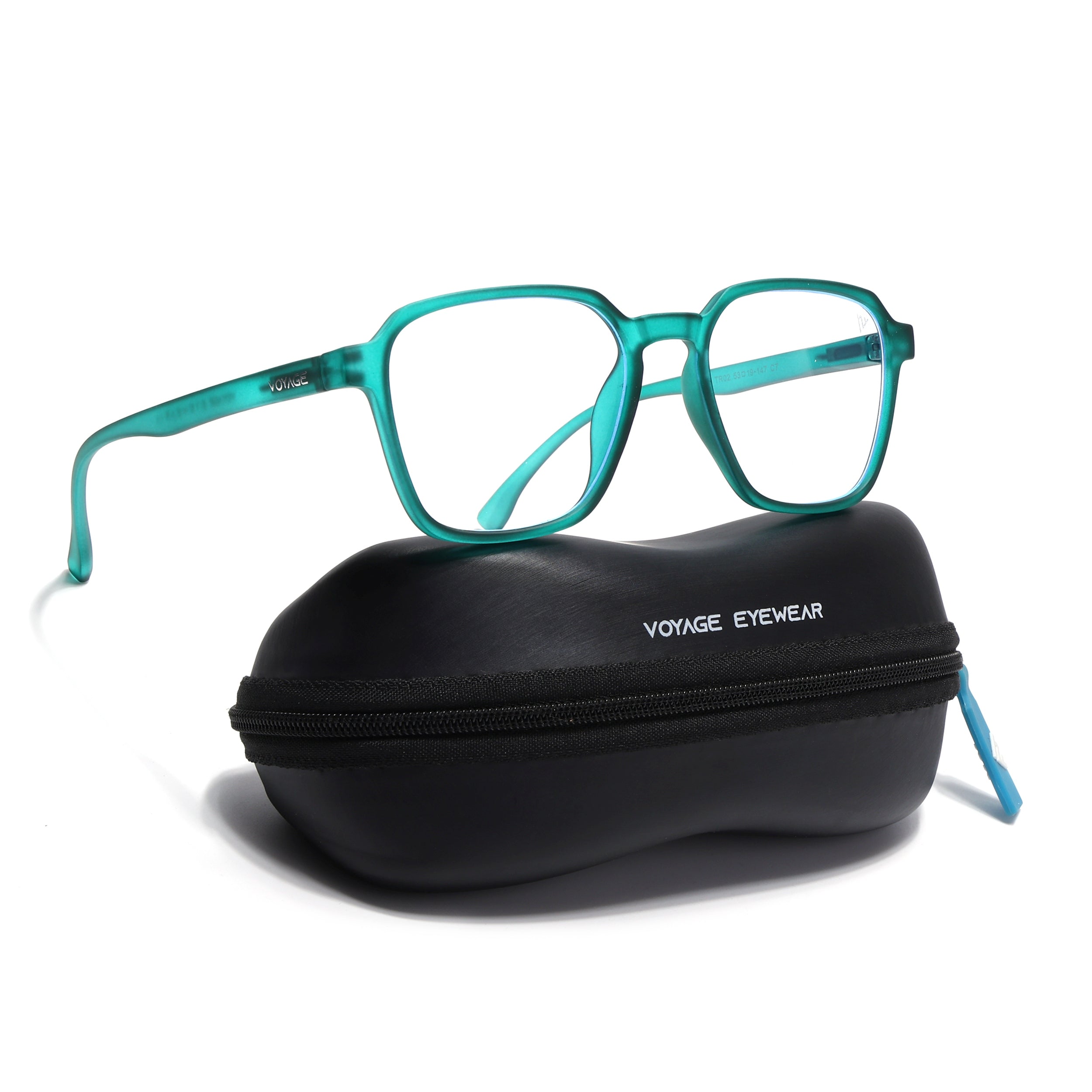 Voyage Air Green Square Eyeglasses for Men & Women (TR02MG4538-C3)