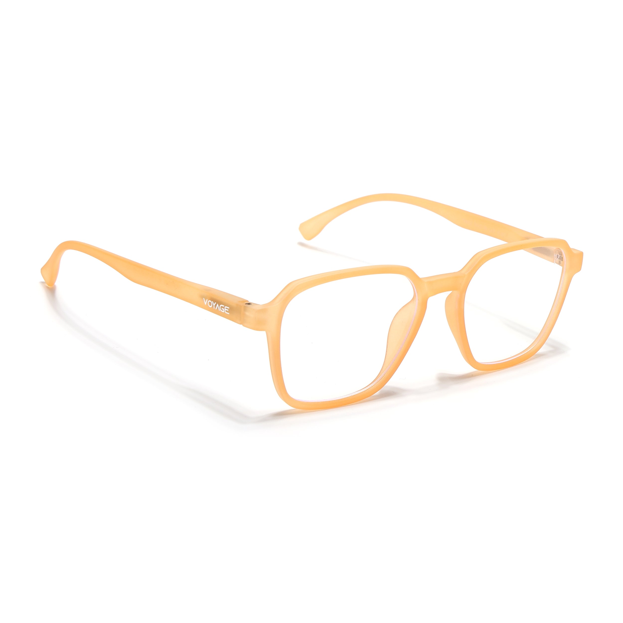 Voyage Air Orange Square Eyeglasses for Men & Women (TR02MG4539-C4)