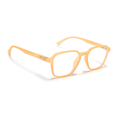 Voyage Air Orange Square Eyeglasses for Men & Women (TR02MG4539-C4)