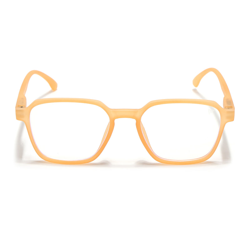 Voyage Air Orange Square Eyeglasses for Men & Women (TR02MG4539-C4)
