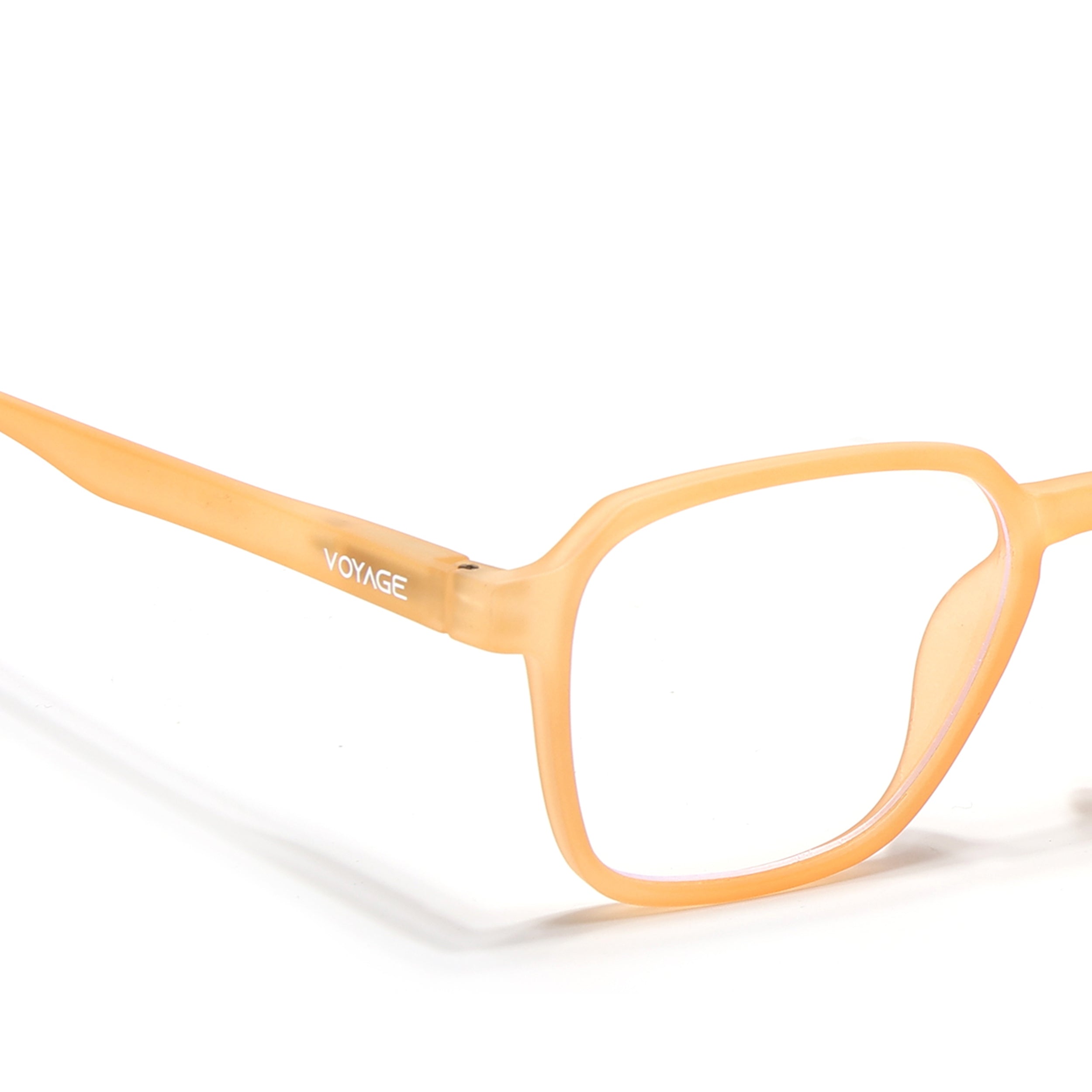 Voyage Air Orange Square Eyeglasses for Men & Women (TR02MG4539-C4)