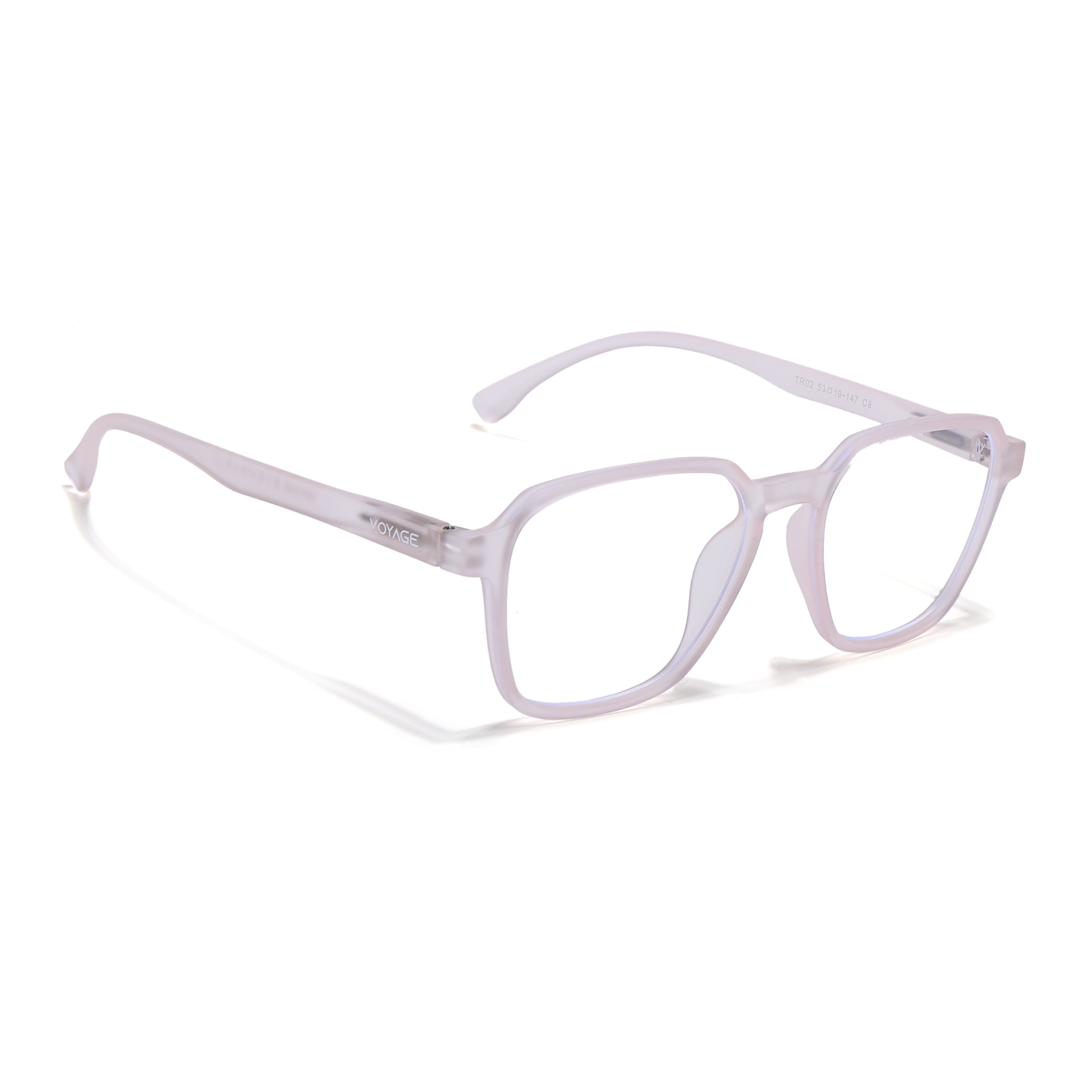 Voyage Air Pink Square Eyeglasses for Men & Women (TR02MG4540-C5)