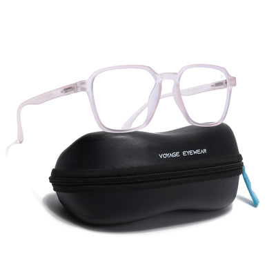 Voyage Air Pink Square Eyeglasses for Men & Women (TR02MG4540-C5)