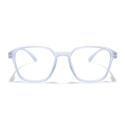 Voyage Air Light Blue Square Eyeglasses for Men & Women (TR02MG4541-C6)