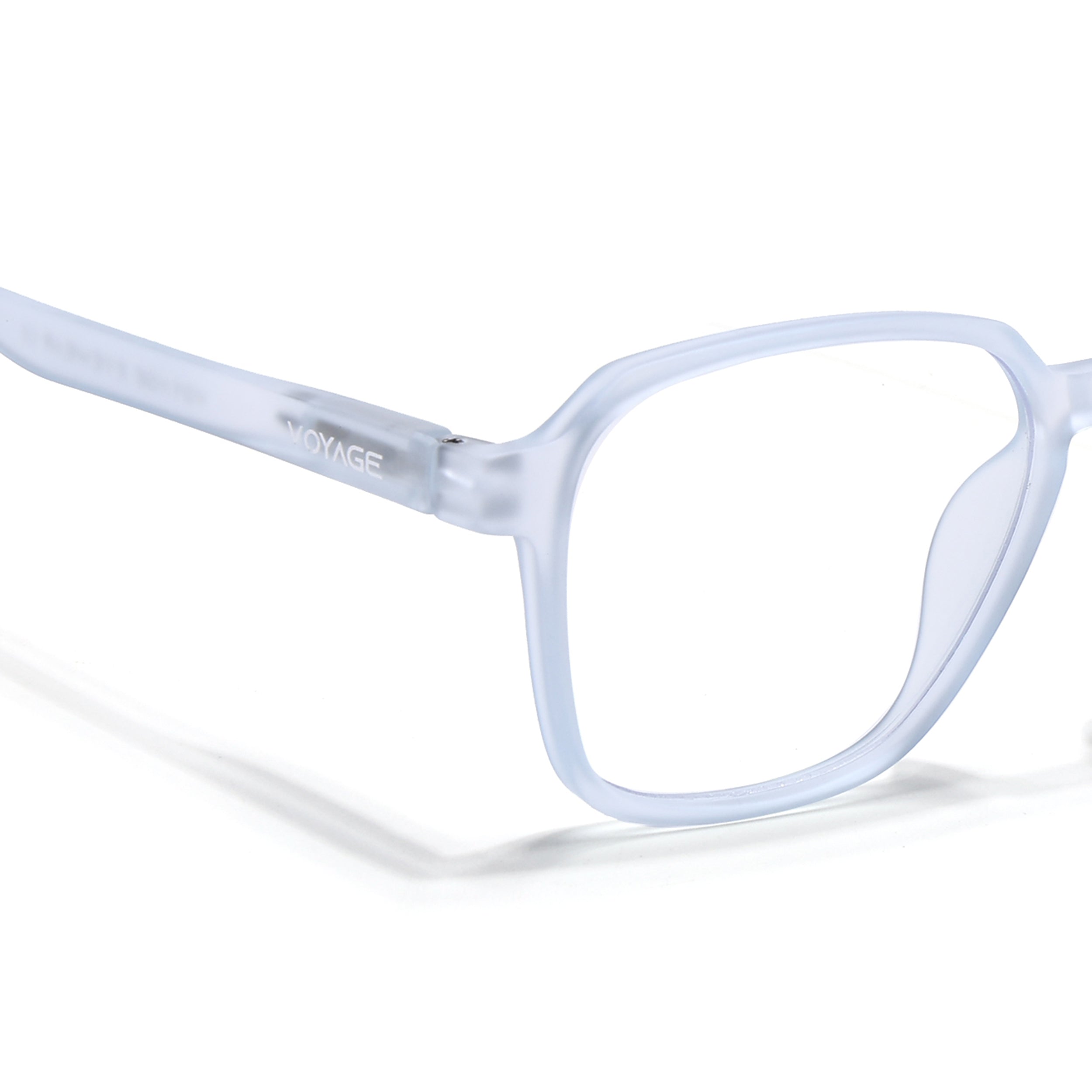 Voyage Air Light Blue Square Eyeglasses for Men & Women (TR02MG4541-C6)