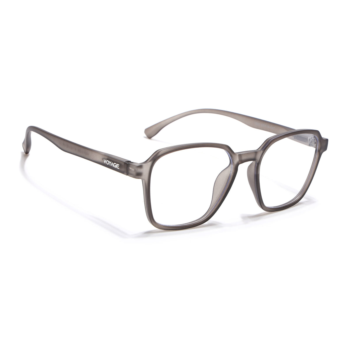 Voyage Air Grey Square Eyeglasses for Men & Women (TR02MG4543-C8)