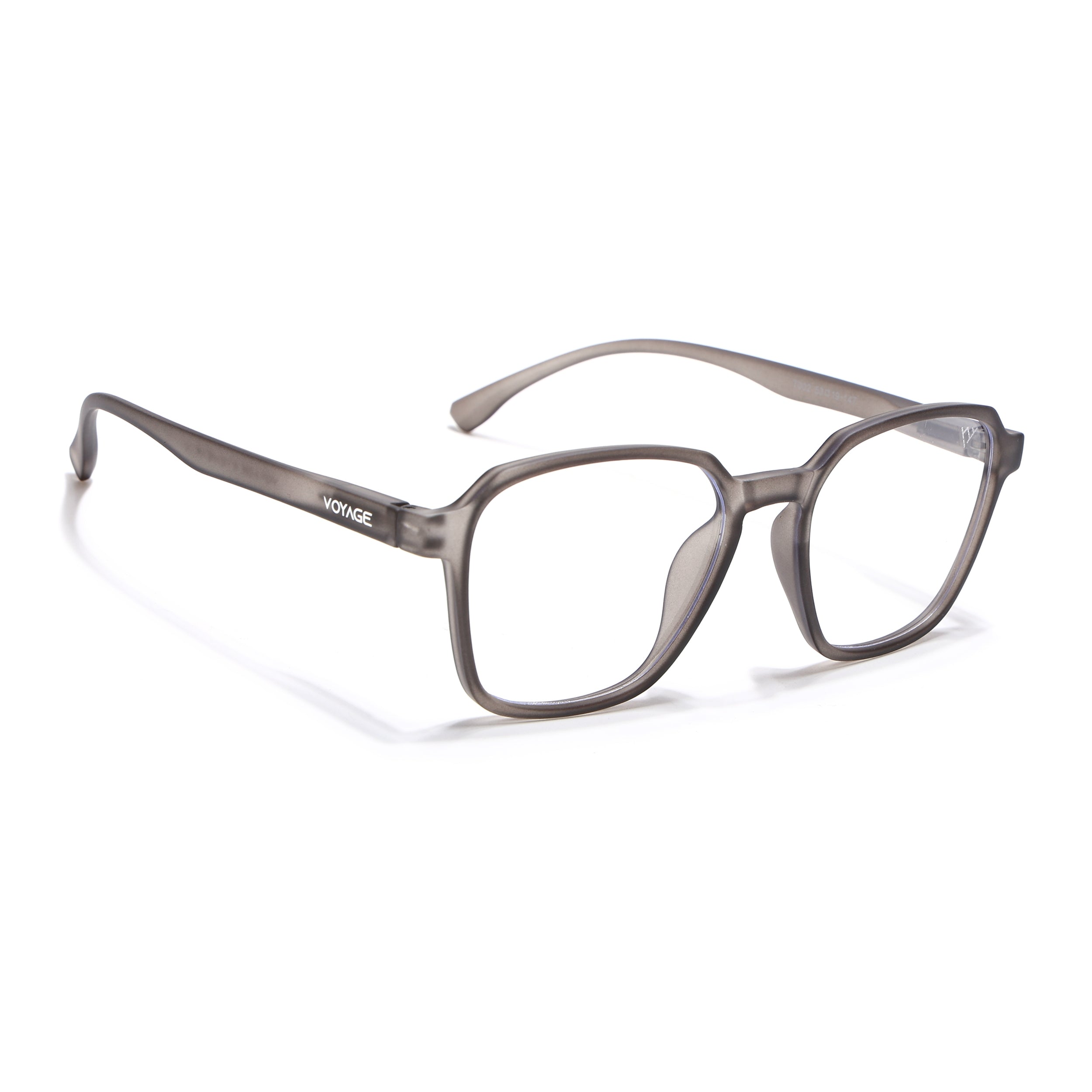 Voyage Air Grey Square Eyeglasses for Men & Women (TR02MG4543-C8)
