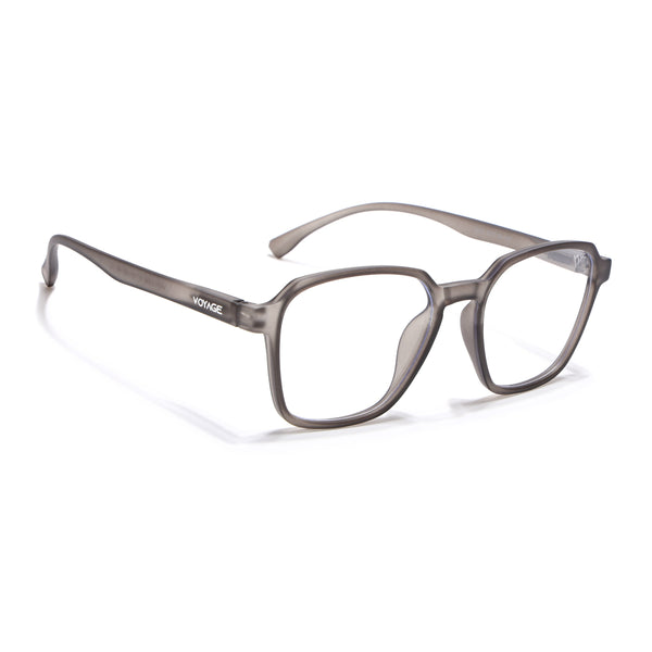 Voyage Air Grey Square Eyeglasses for Men & Women (TR02MG4543-C8)