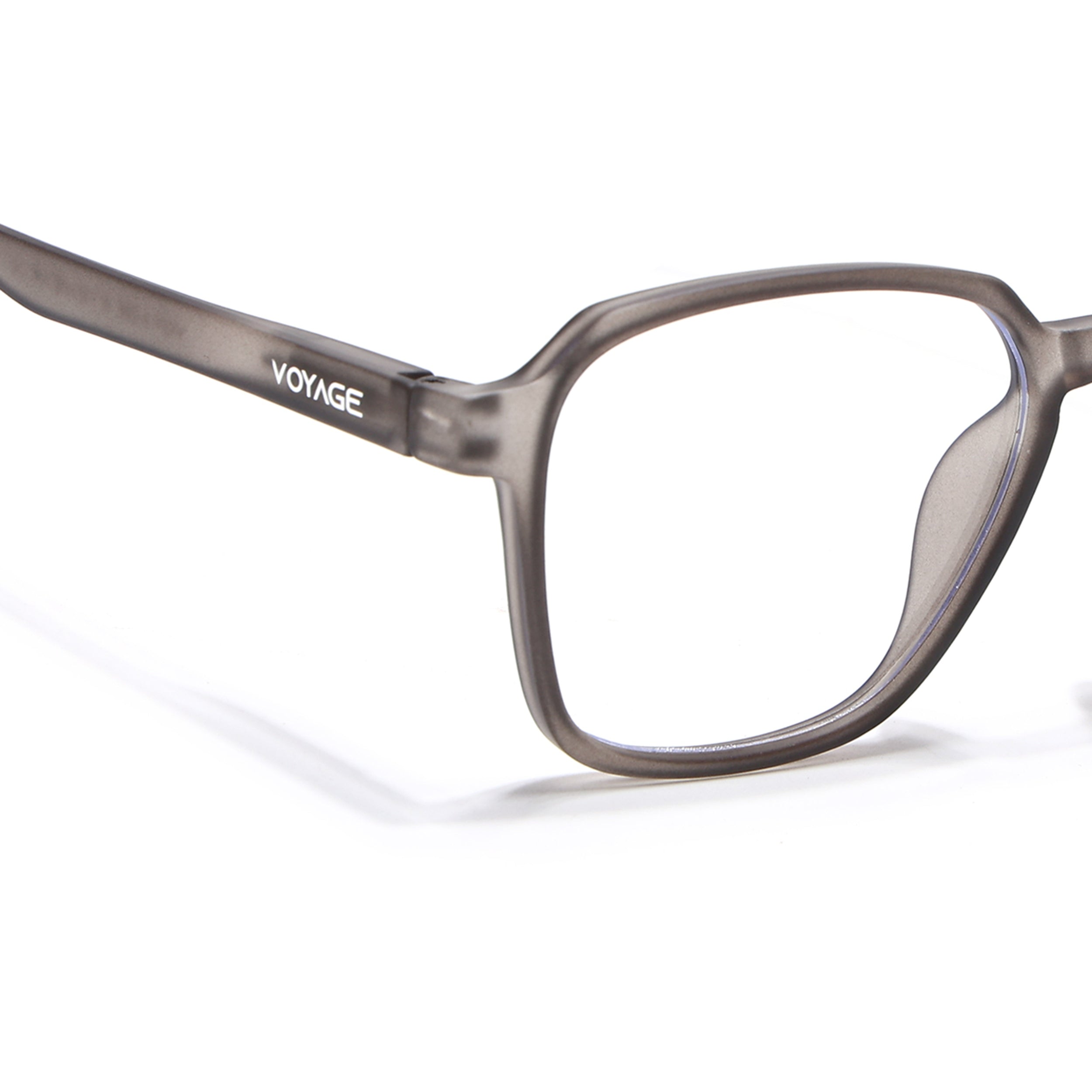 Voyage Air Grey Square Eyeglasses for Men & Women (TR02MG4543-C8)