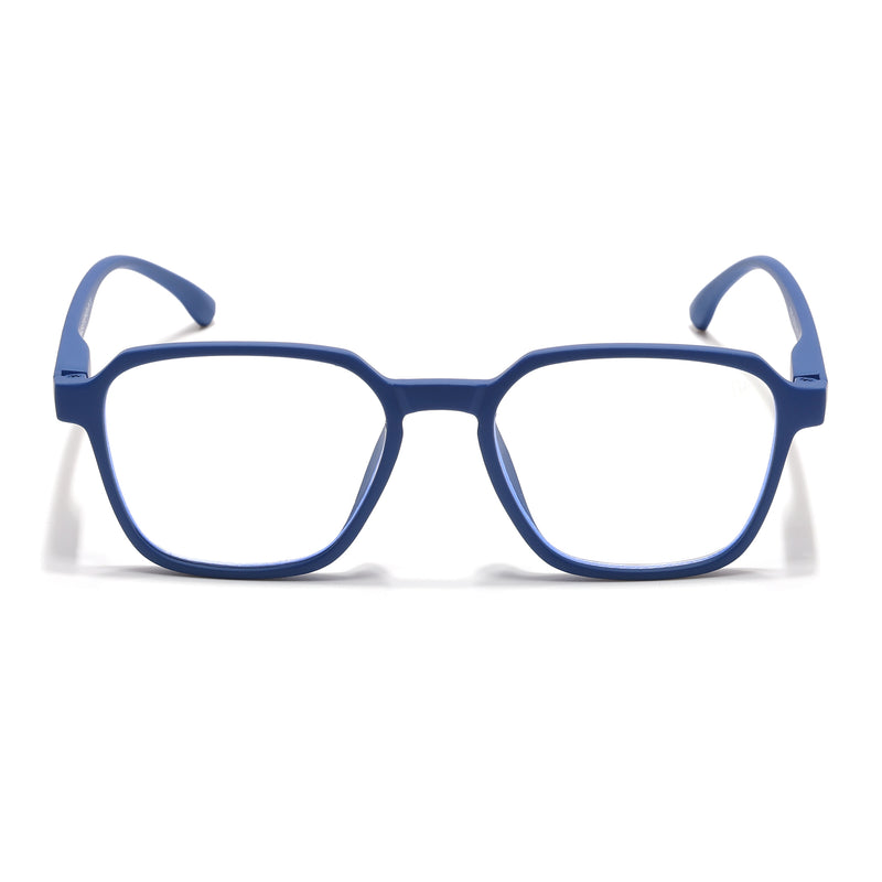 Voyage Air Royal Blue Square Eyeglasses for Men & Women (TR02MG4544-C9)