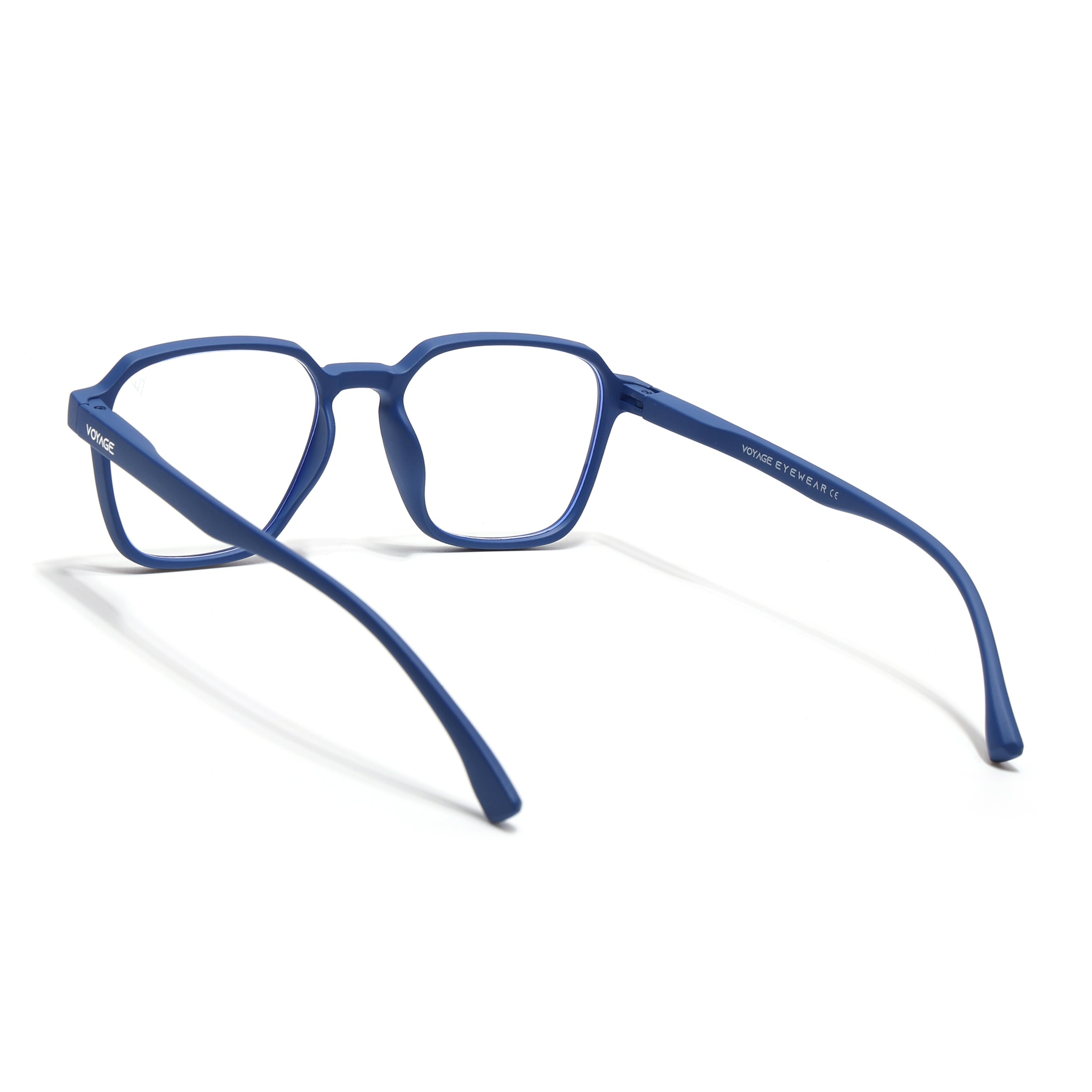 Voyage Air Royal Blue Square Eyeglasses for Men & Women (TR02MG4544-C9)