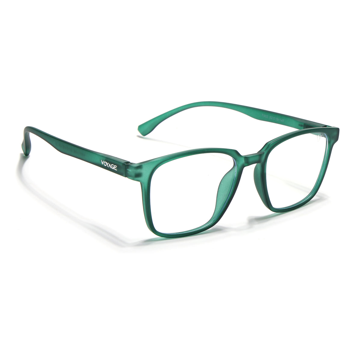 Voyage Air Green Square Eyeglasses for Men & Women (TR03MG4548-C3)
