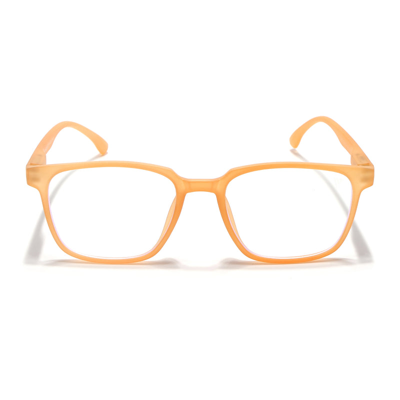 Voyage Air Orange Square Eyeglasses for Men & Women (TR03MG4549-C4)