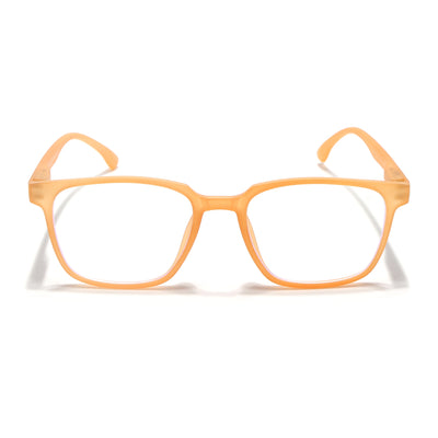 Voyage Air Orange Square Eyeglasses for Men & Women (TR03MG4549-C4)