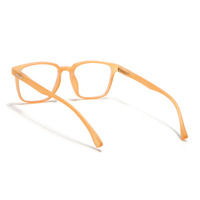 Voyage Air Orange Square Eyeglasses for Men & Women (TR03MG4549-C4)