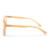 Voyage Air Orange Square Eyeglasses for Men & Women (TR03MG4549-C4)