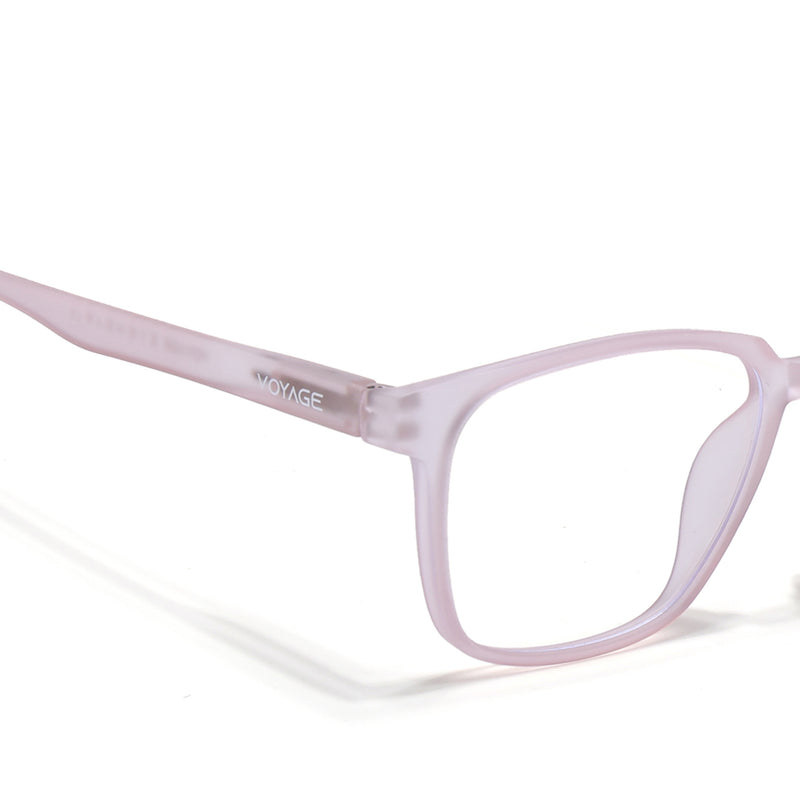 Voyage Air Pink Square Eyeglasses for Men & Women (TR03MG4550-C5)