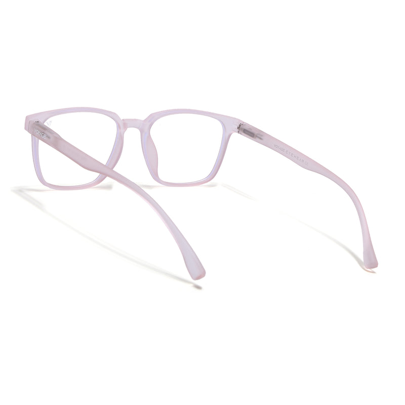 Voyage Air Pink Square Eyeglasses for Men & Women (TR03MG4550-C5)