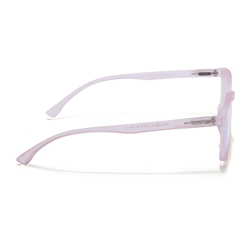 Voyage Air Pink Square Eyeglasses for Men & Women (TR03MG4550-C5)