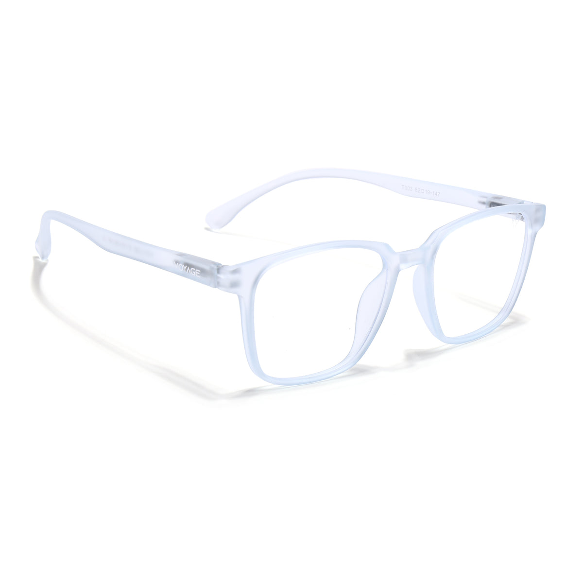 Voyage Air Light Blue Square Eyeglasses for Men & Women (TR03MG4551-C6)
