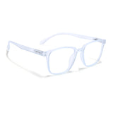 Voyage Air Light Blue Square Eyeglasses for Men & Women (TR03MG4551-C6)