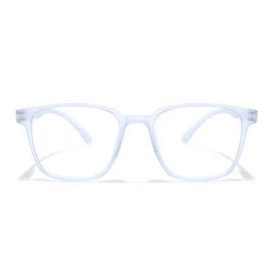 Voyage Air Light Blue Square Eyeglasses for Men & Women (TR03MG4551-C6)